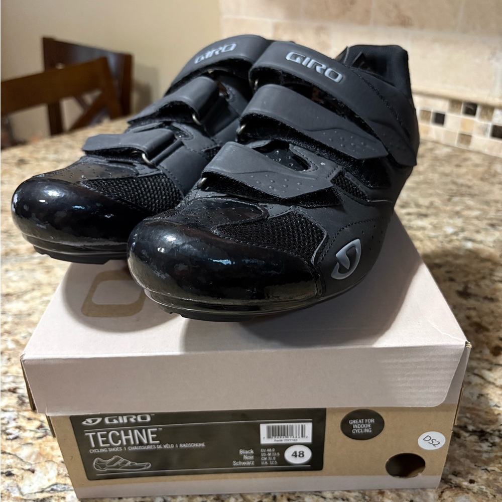 Giro Techne Black Cycling Shoes with Strap Design (men’s) Brand new/never used